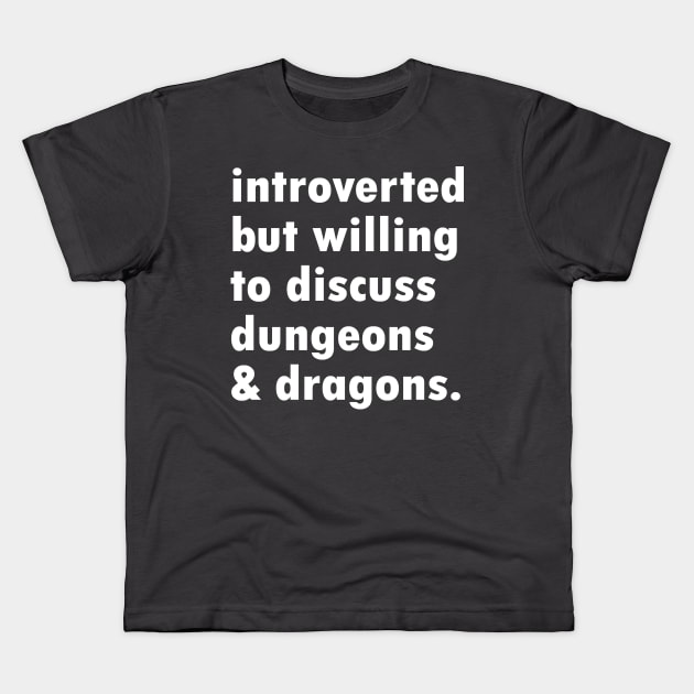 Introverted Dungeon Master Kids T-Shirt by NovaOven